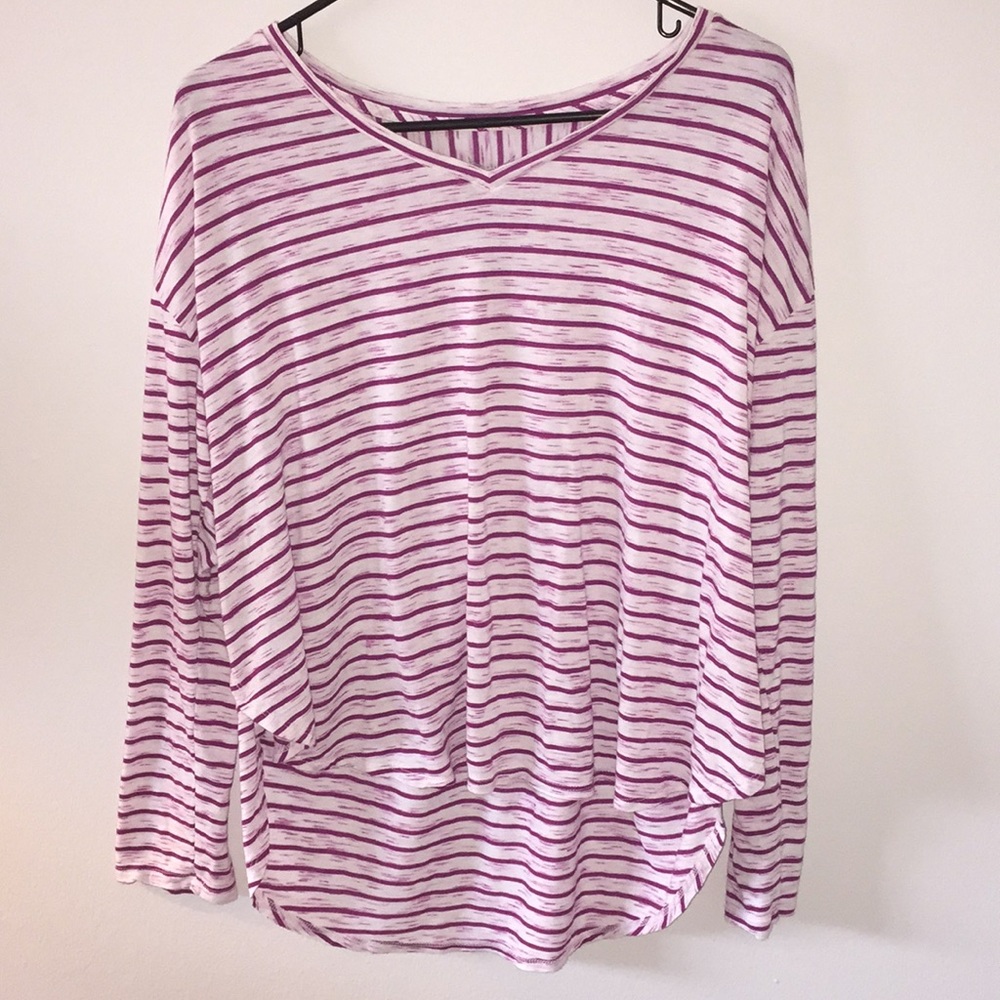 faded glory XXL long sleeve stripes shirt